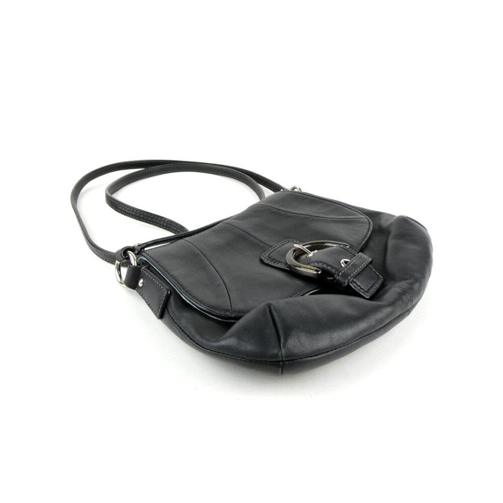 Coach Black Leather Small Flap Crossbody Shoulder Bag - Picture 3 of 12